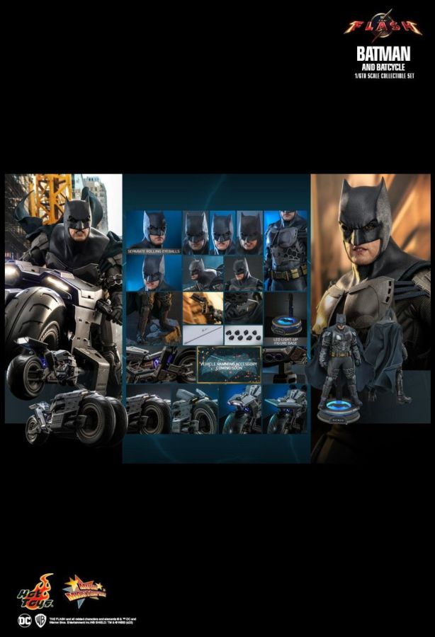 The Flash (2023) - Batman & Batcycle 1:6 Scale Collectable Set