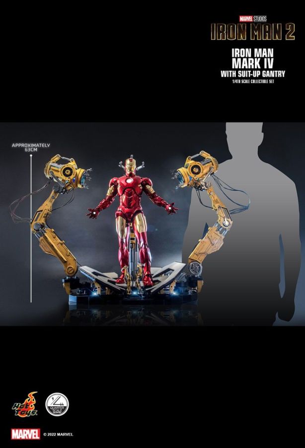 Iron Man 2 - Mark IV Deluxe with Gantry 1:4 Scale Collectable Action Figure