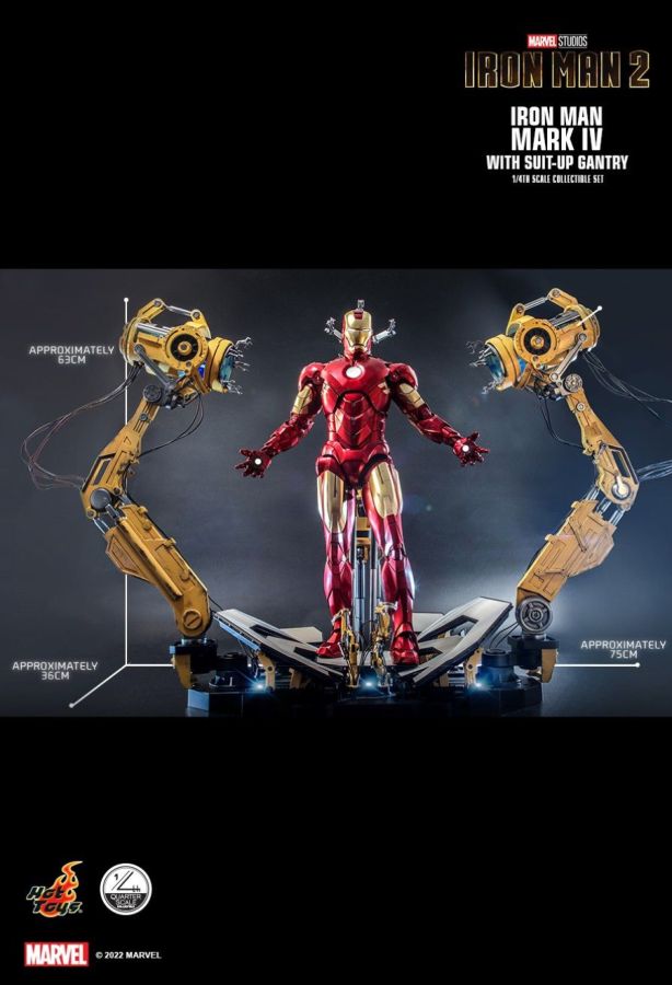Iron Man 2 - Mark IV Deluxe with Gantry 1:4 Scale Collectable Action Figure