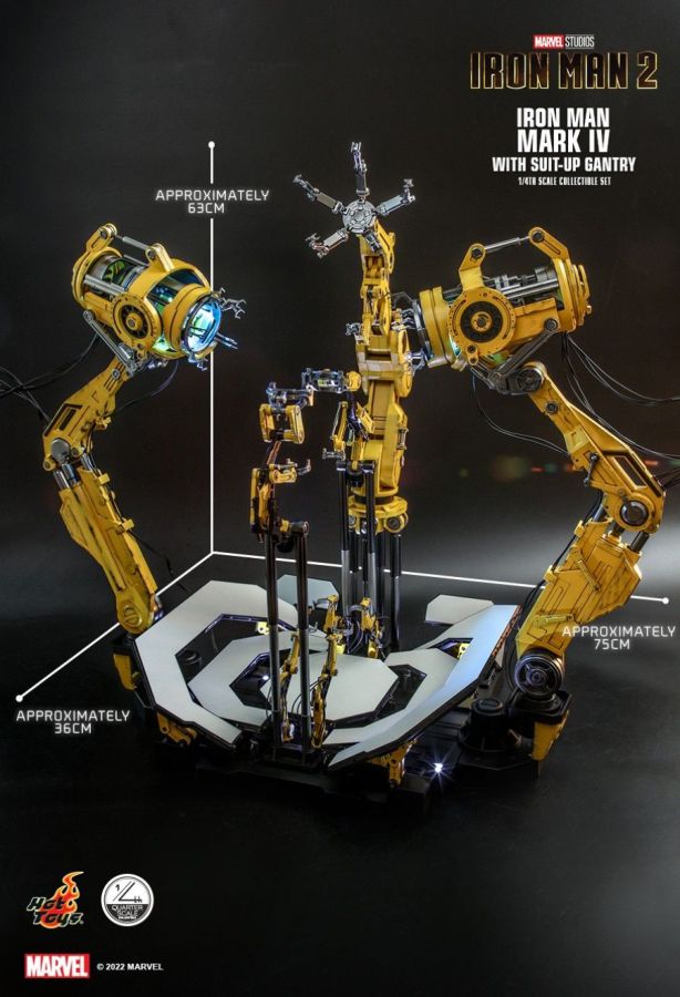 Iron Man 2 - Mark IV Deluxe with Gantry 1:4 Scale Collectable Action Figure
