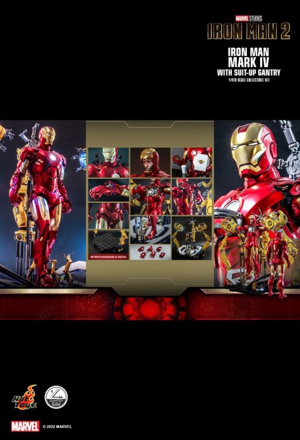 Iron Man 2 - Mark IV Deluxe with Gantry 1:4 Scale Collectable Action Figure