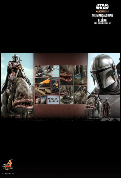 Star Wars: The Mandalorian - Mandalorian & Blurrg 1:6 Scale Collectable Action Figure Set